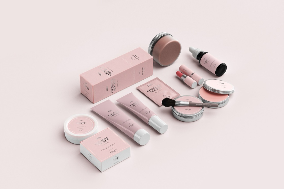 Popular K-beauty skincare products arranged aesthetically