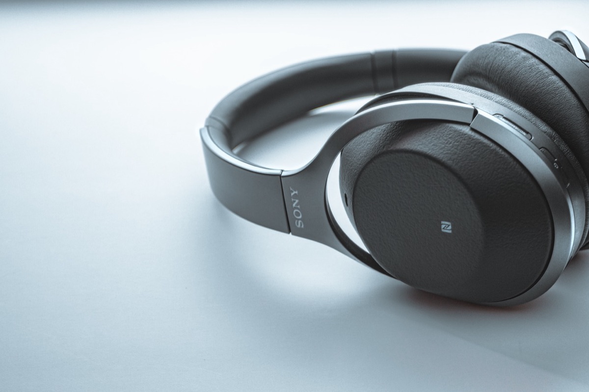 Concept representing noise cancellation and sound waves